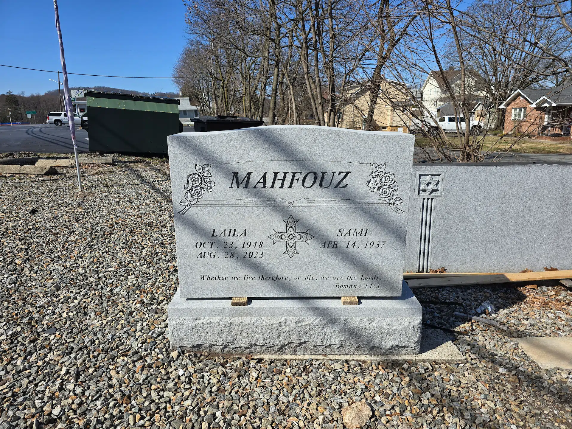Granite Headstone Design hand-carved by Memorial Design Guide in NJ — image 1
